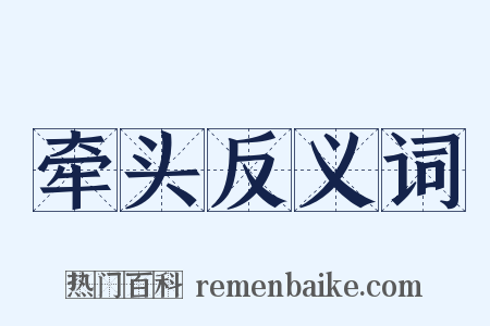 牵头反义词是什么意思的图片